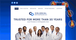 Desktop Screenshot of colonialortho.com