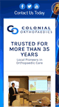 Mobile Screenshot of colonialortho.com